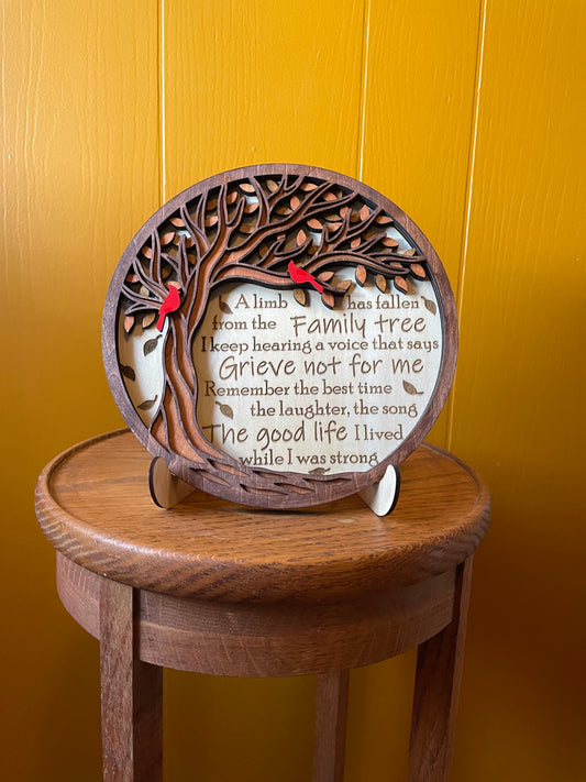 In Loving Memory – Layered Family Tree Memorial